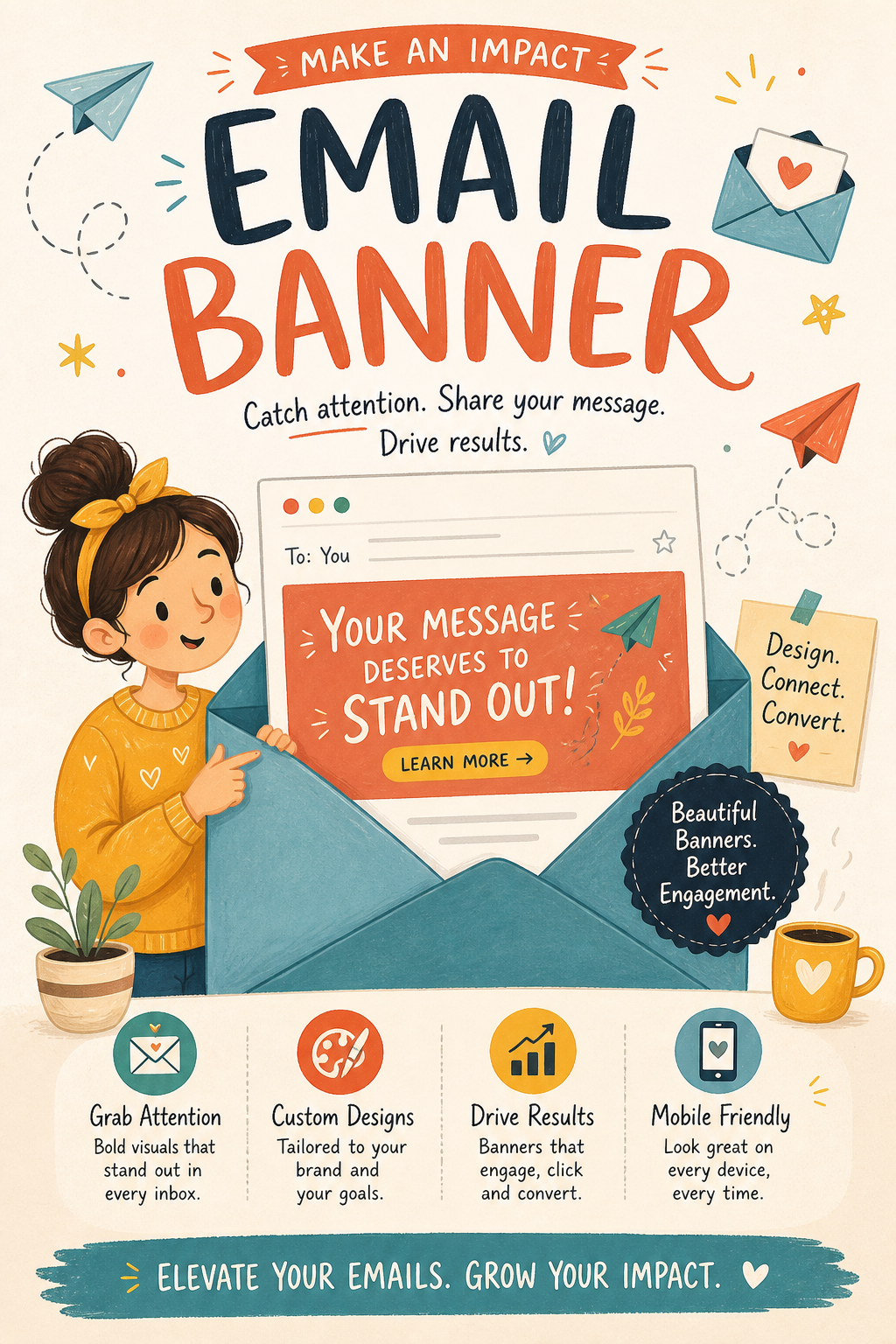 Email Banner — illustration style web banner
