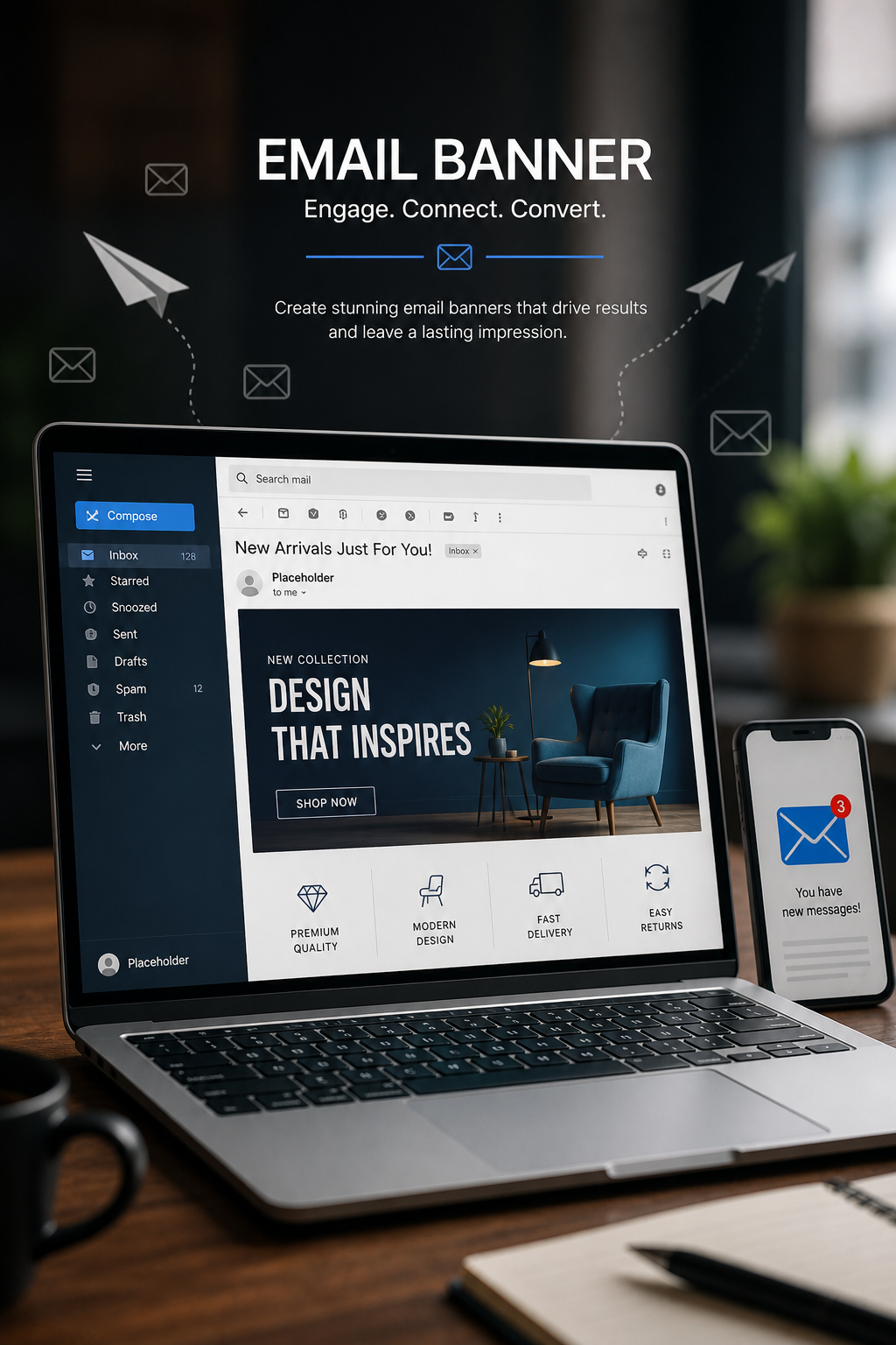 Email Banner — photo-realistic style web banner