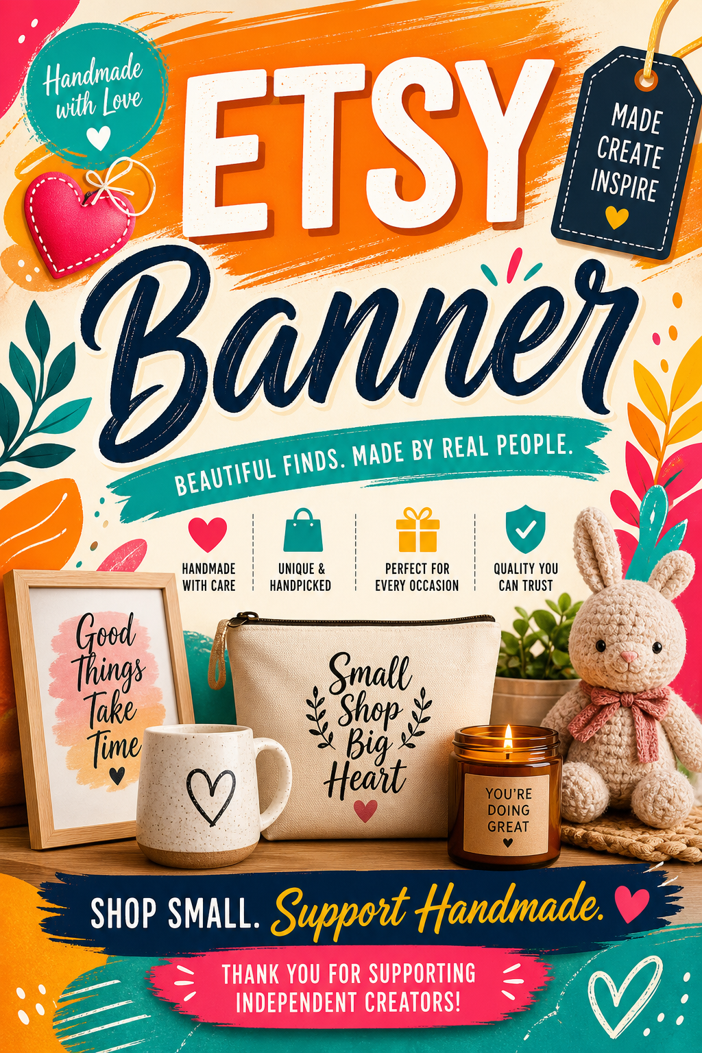 Etsy Banner — vibrant style web banner