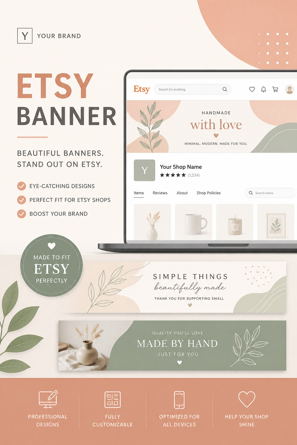 Etsy Banner — modern style web banner
