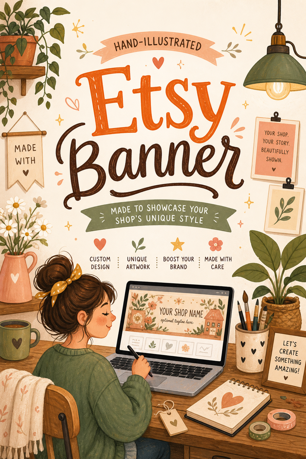 Etsy Banner — illustration style web banner