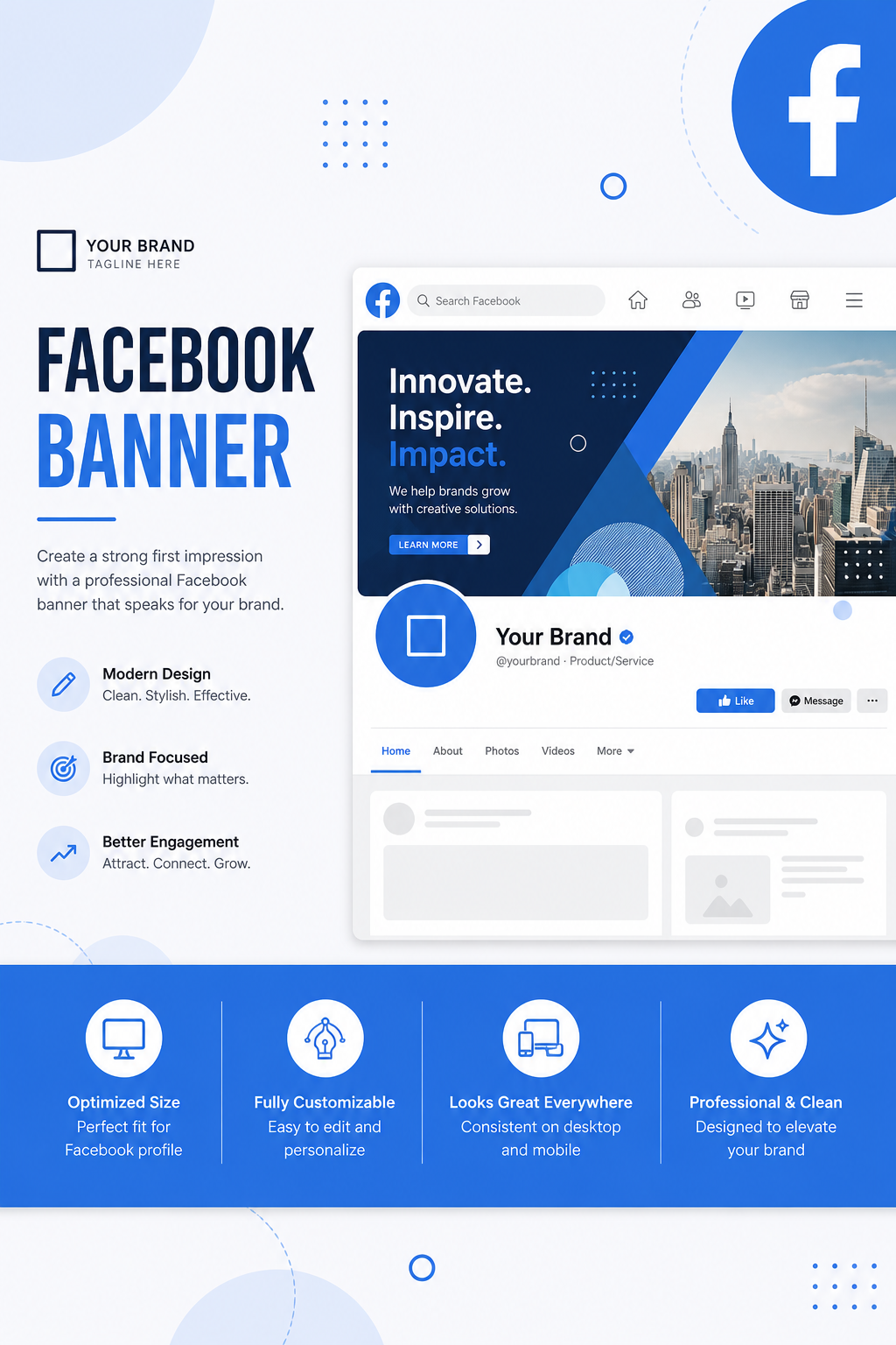 Facebook Banner — modern style web banner