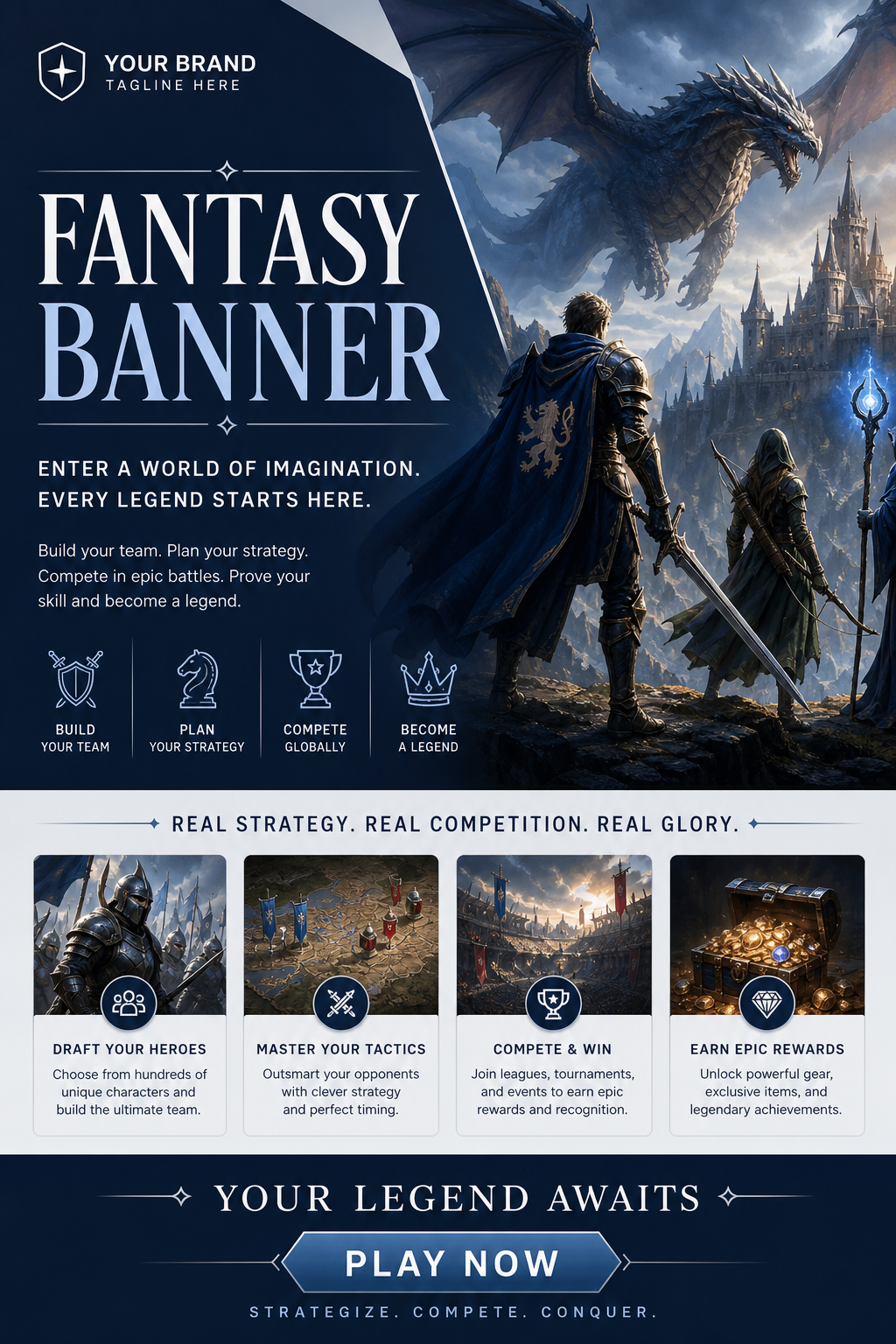 Fantasy Banner — corporate style web banner