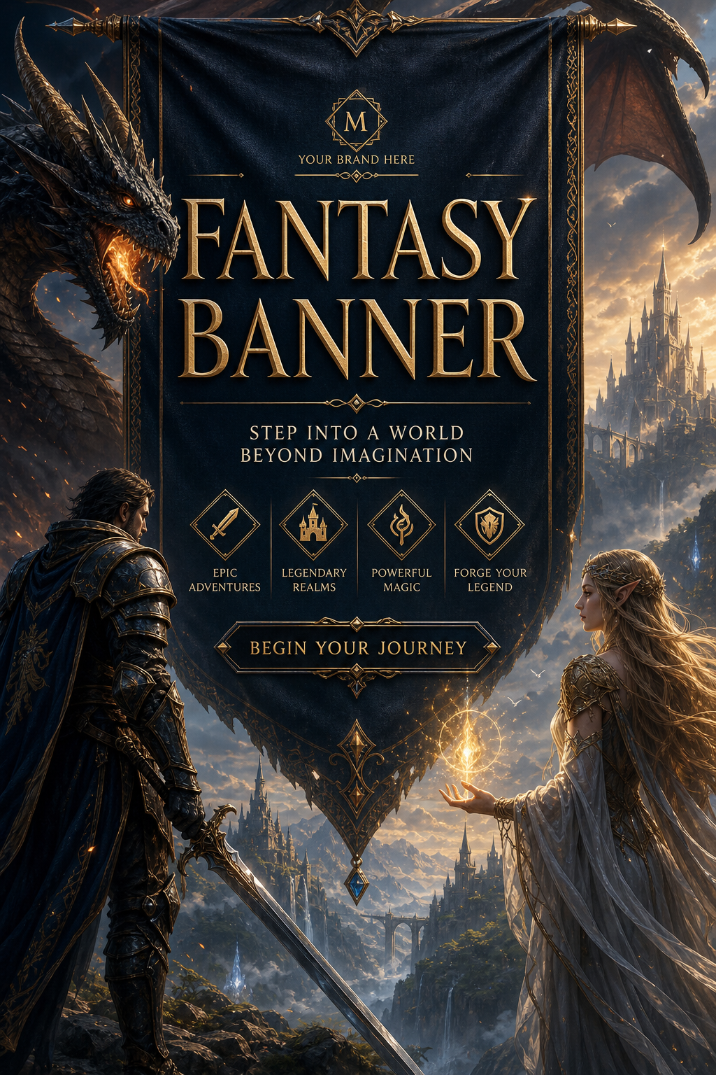Fantasy Banner — elegant style web banner