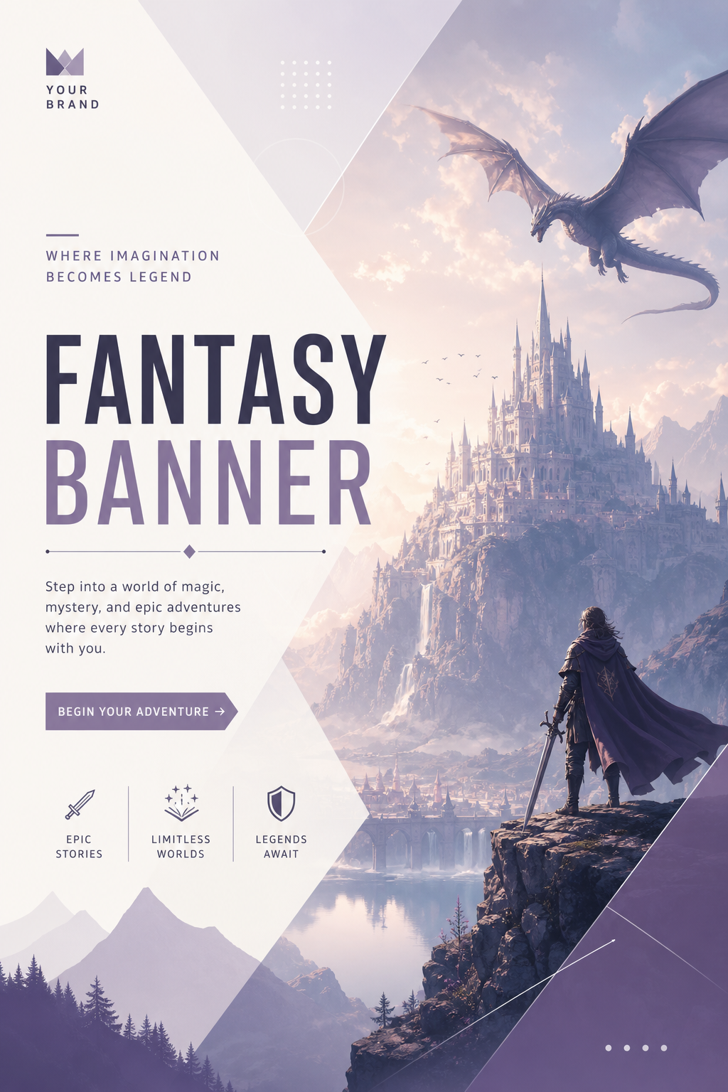 Fantasy Banner — modern style web banner