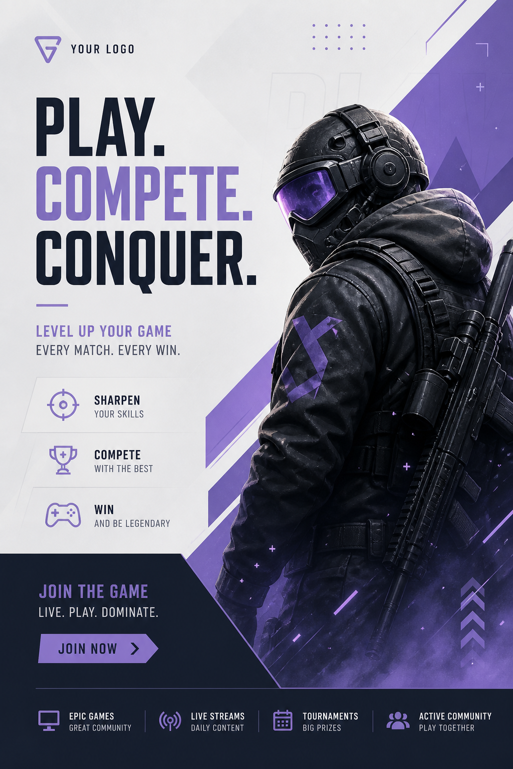 Gaming Banner — modern style web banner