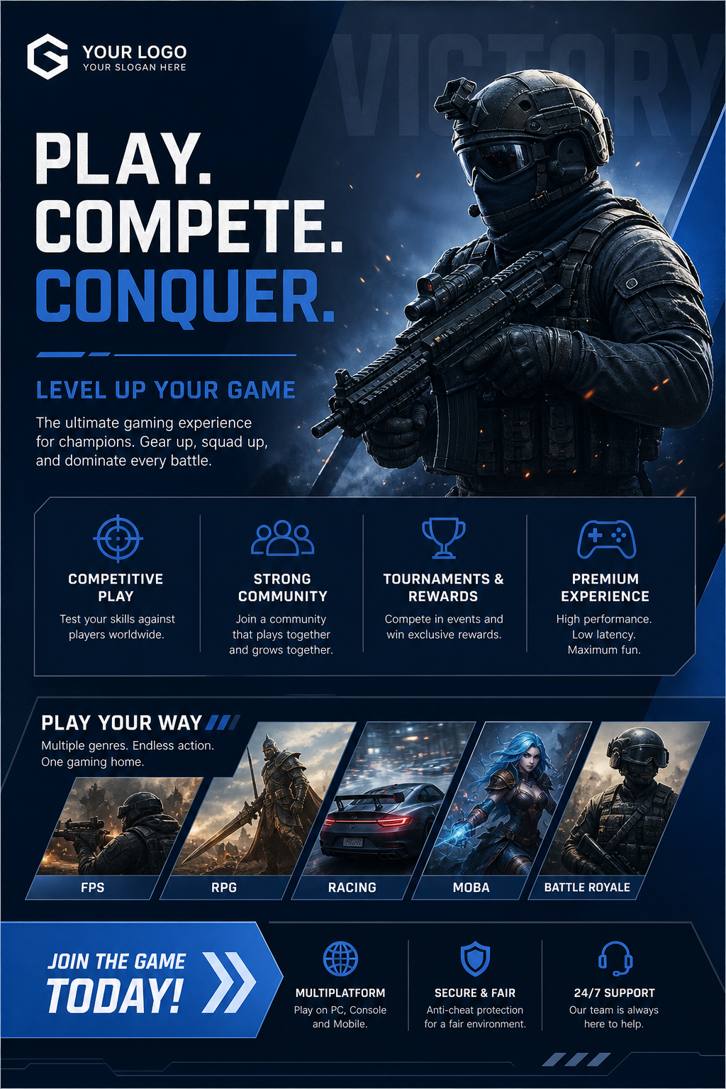 Gaming Banner — corporate style web banner