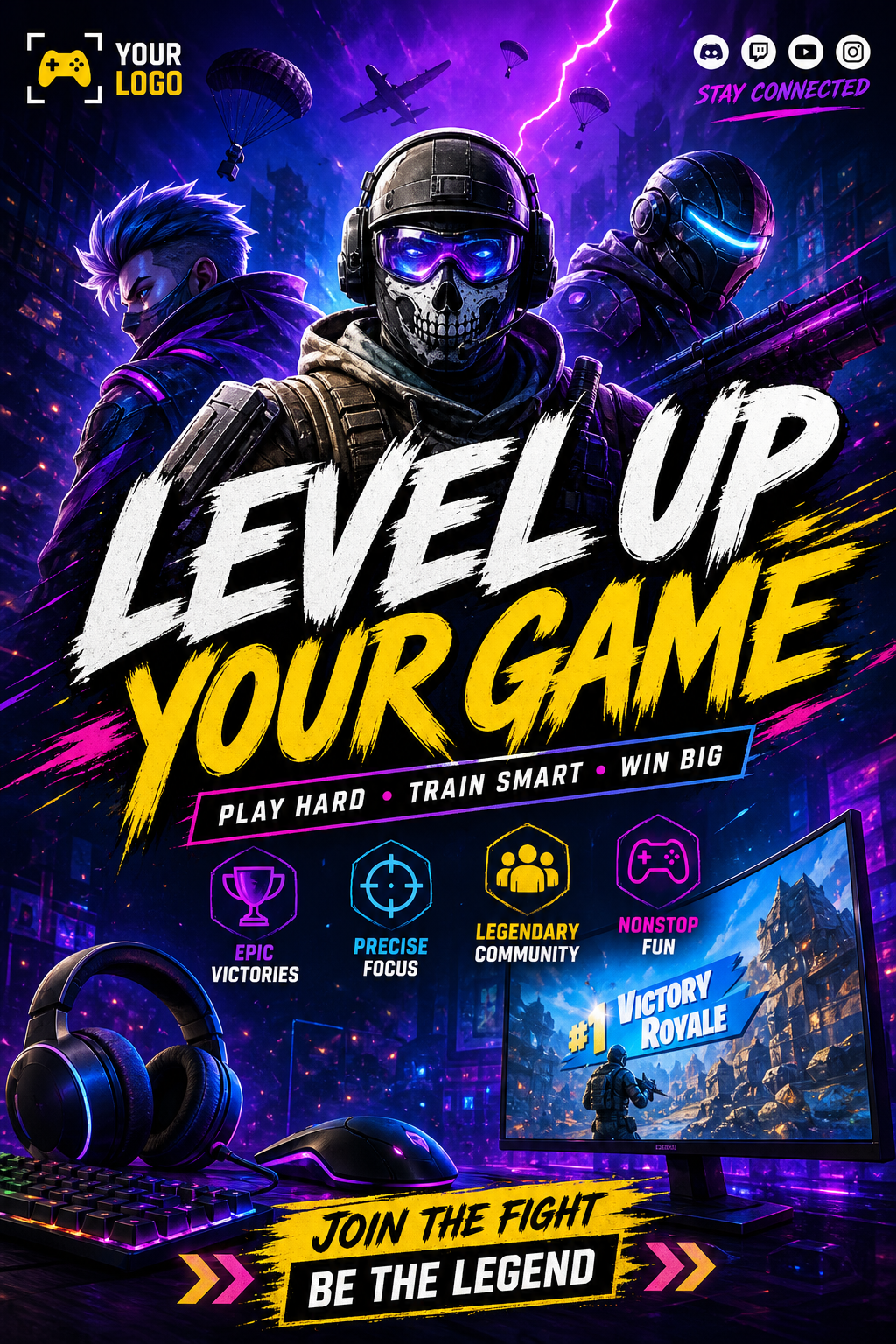 Gaming Banner — vibrant style web banner