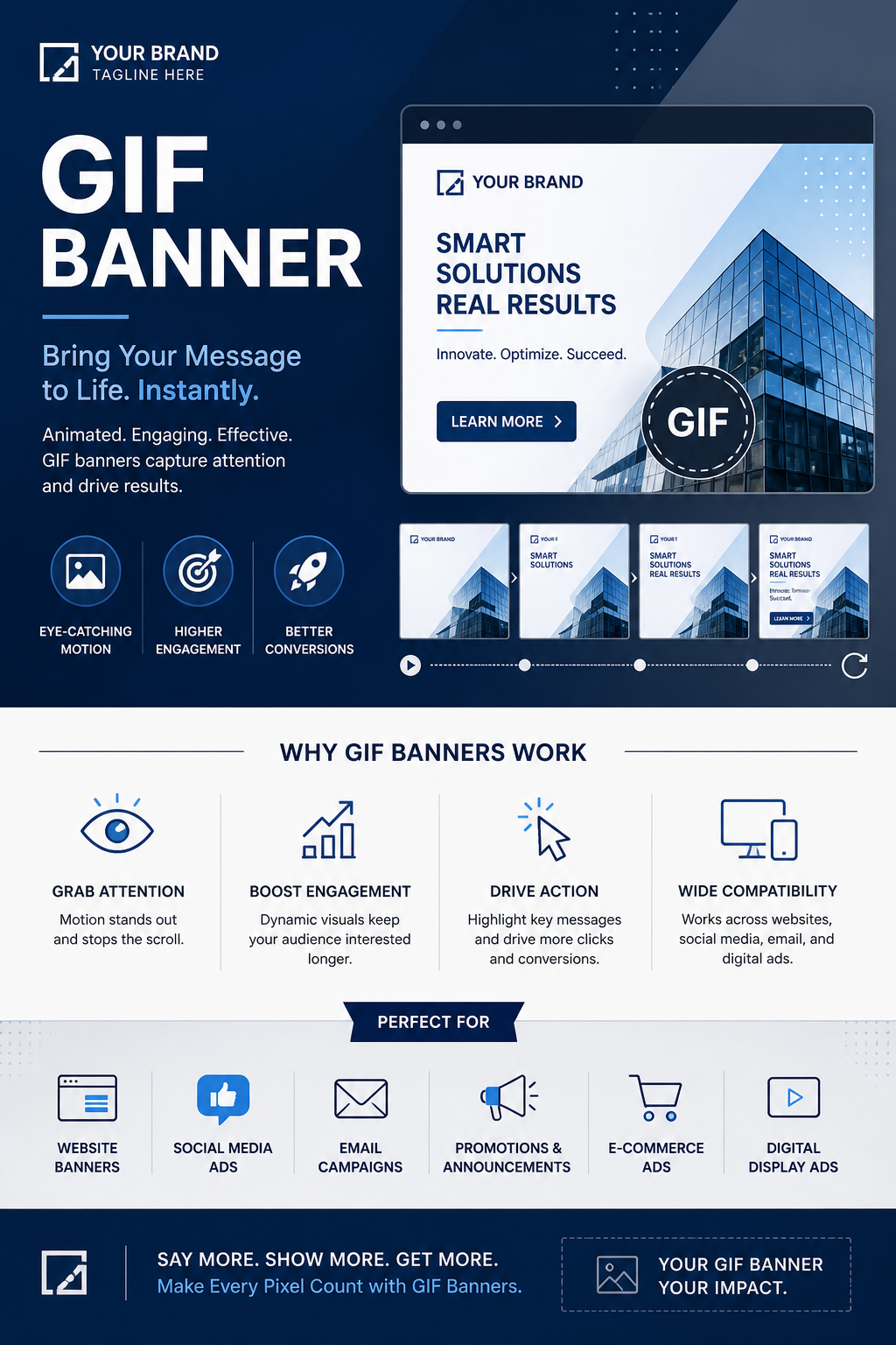 GIF Banner — corporate style web banner