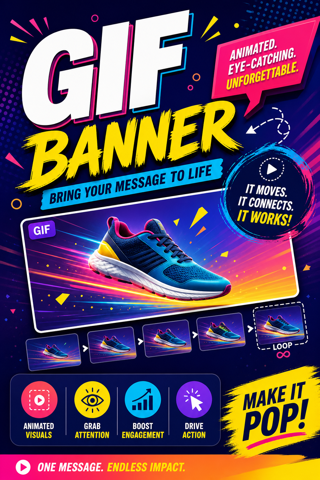 GIF Banner — vibrant style web banner