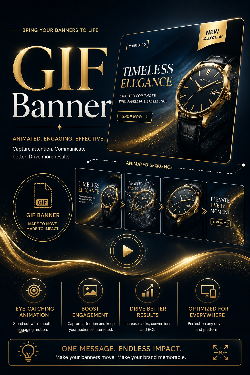 GIF Banner — elegant style web banner