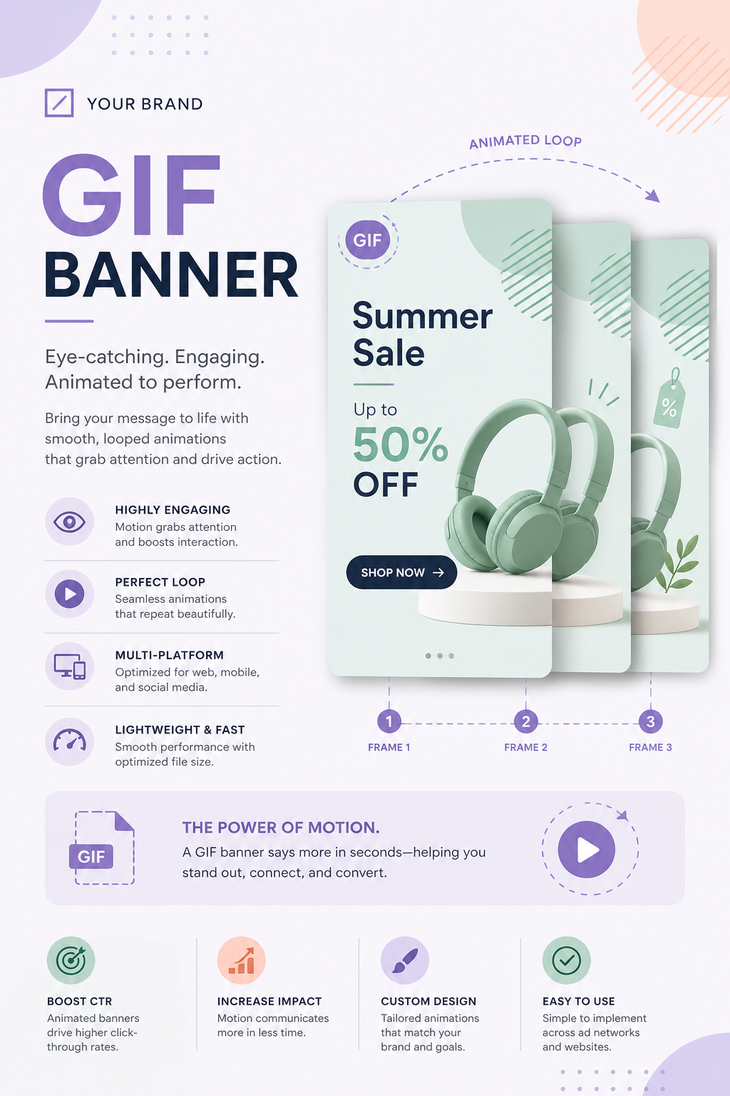 GIF Banner — modern style web banner