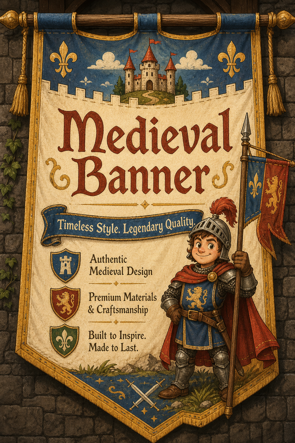 Medieval Banner — illustration style web banner