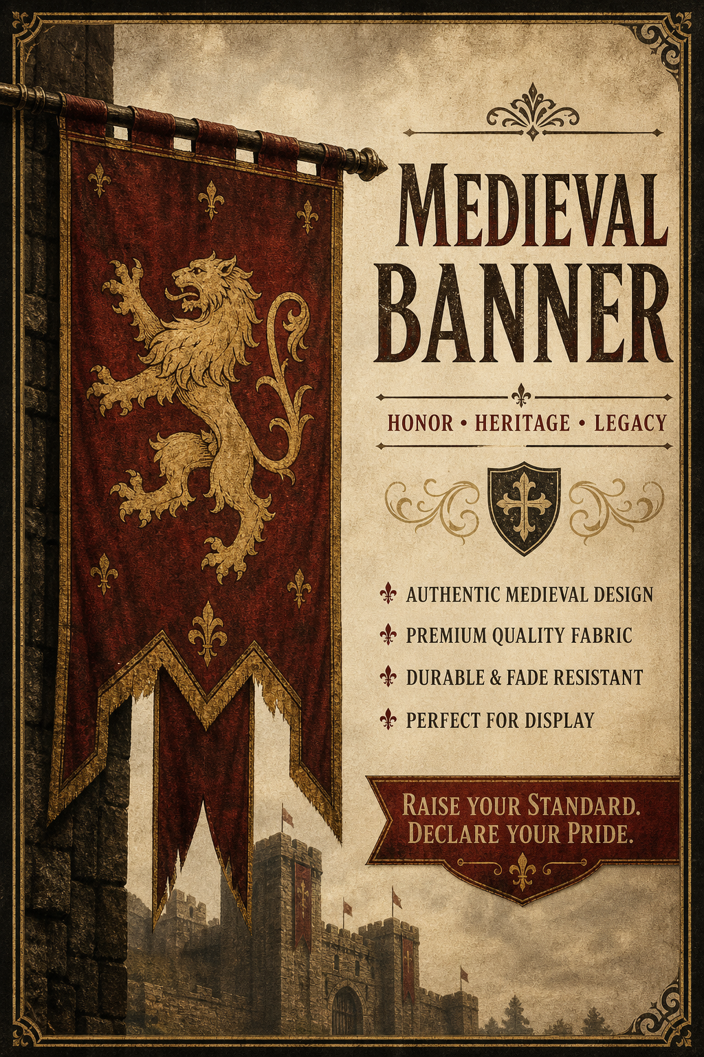 Medieval Banner — vintage style web banner