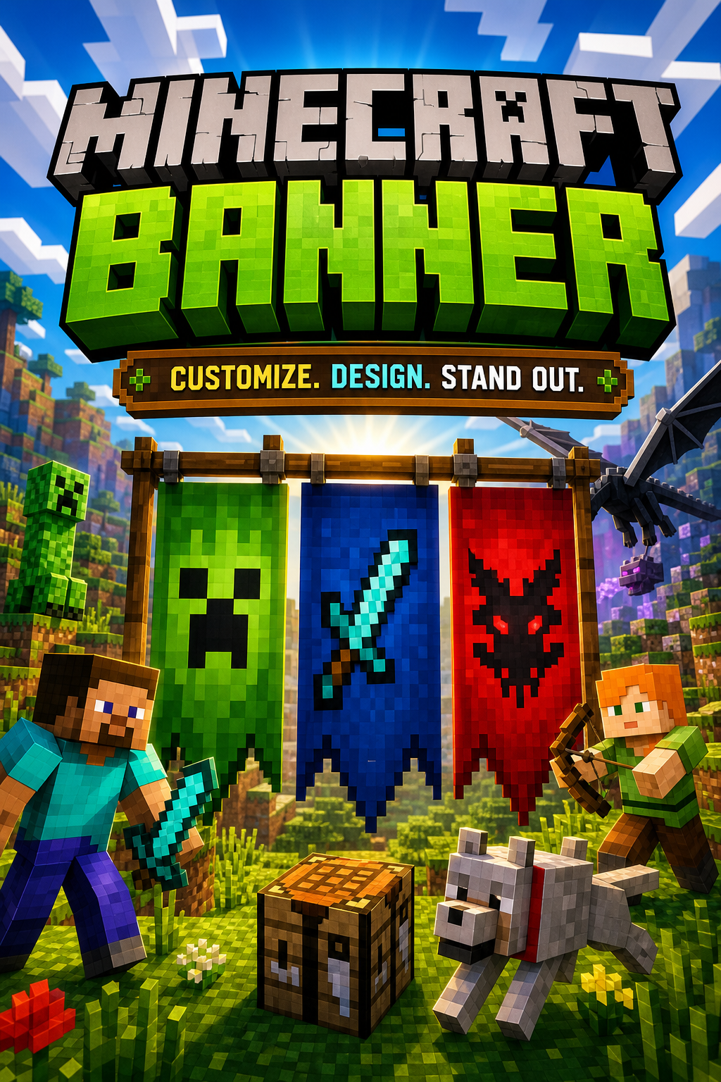 Minecraft Banner — vibrant style web banner