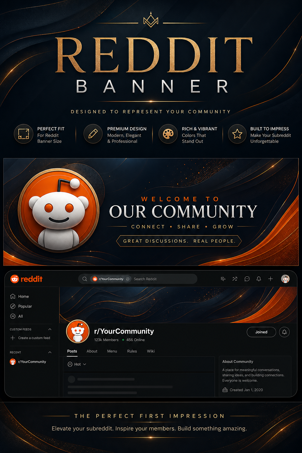 Reddit Banner — elegant style web banner