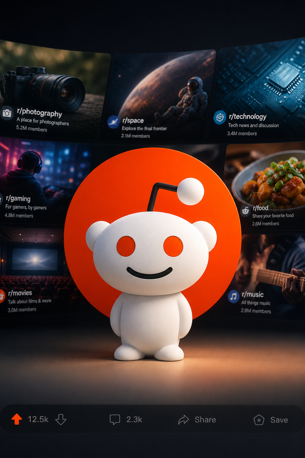 Reddit Banner — photo-realistic style web banner