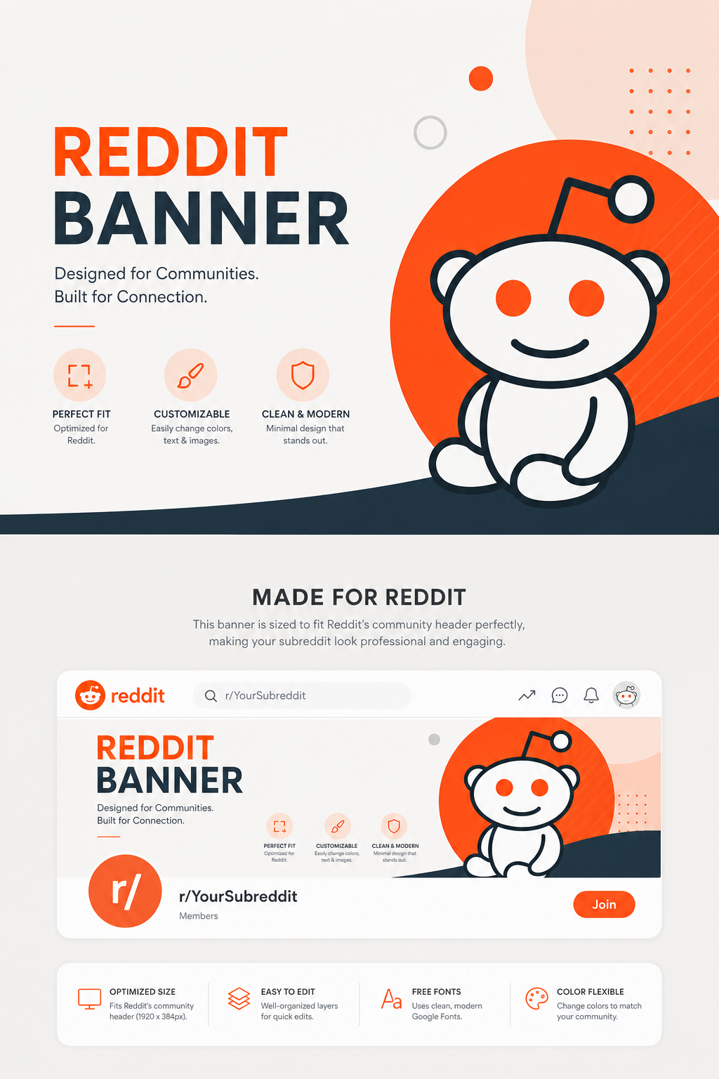 Reddit Banner — modern style web banner