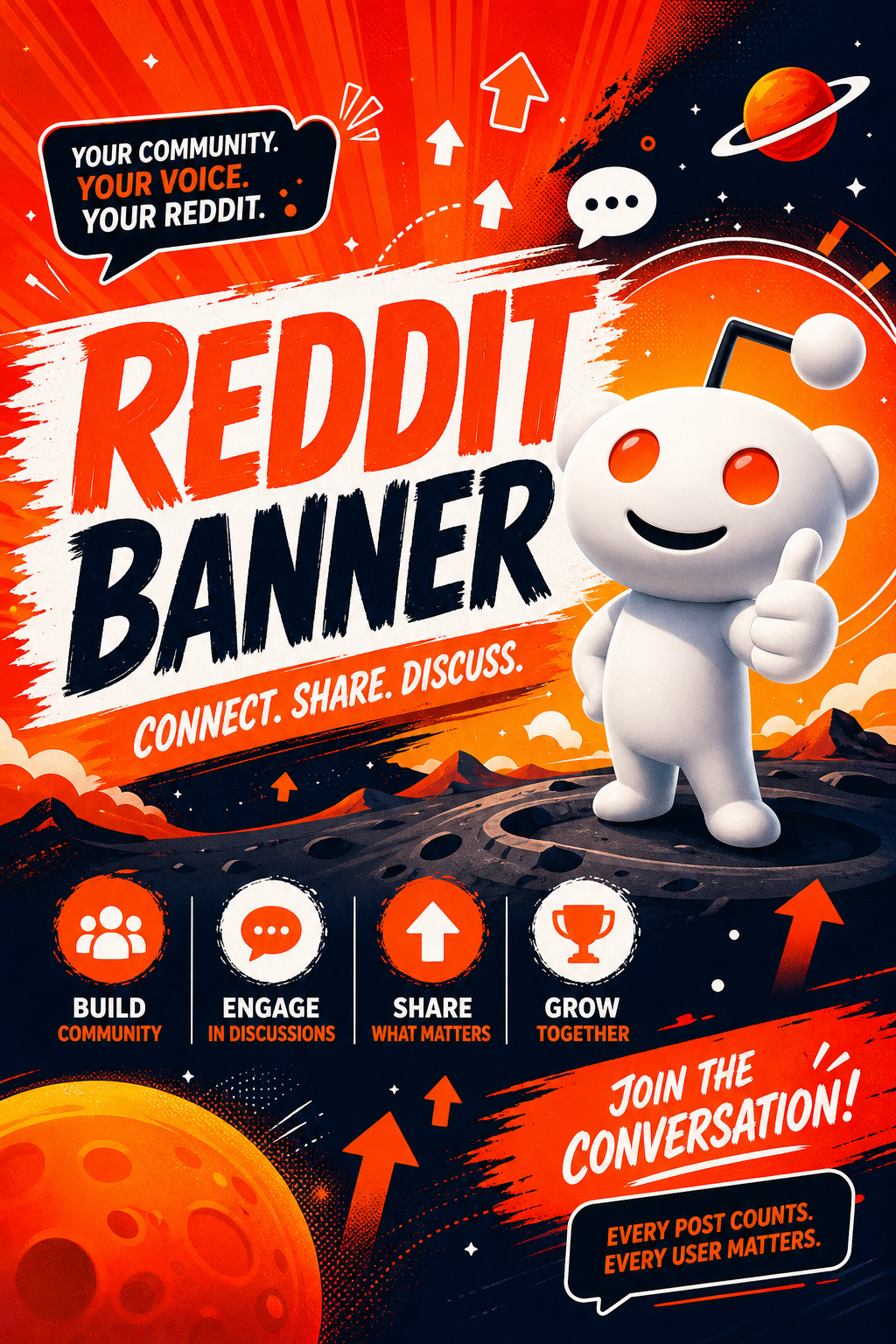 Reddit Banner — vibrant style web banner