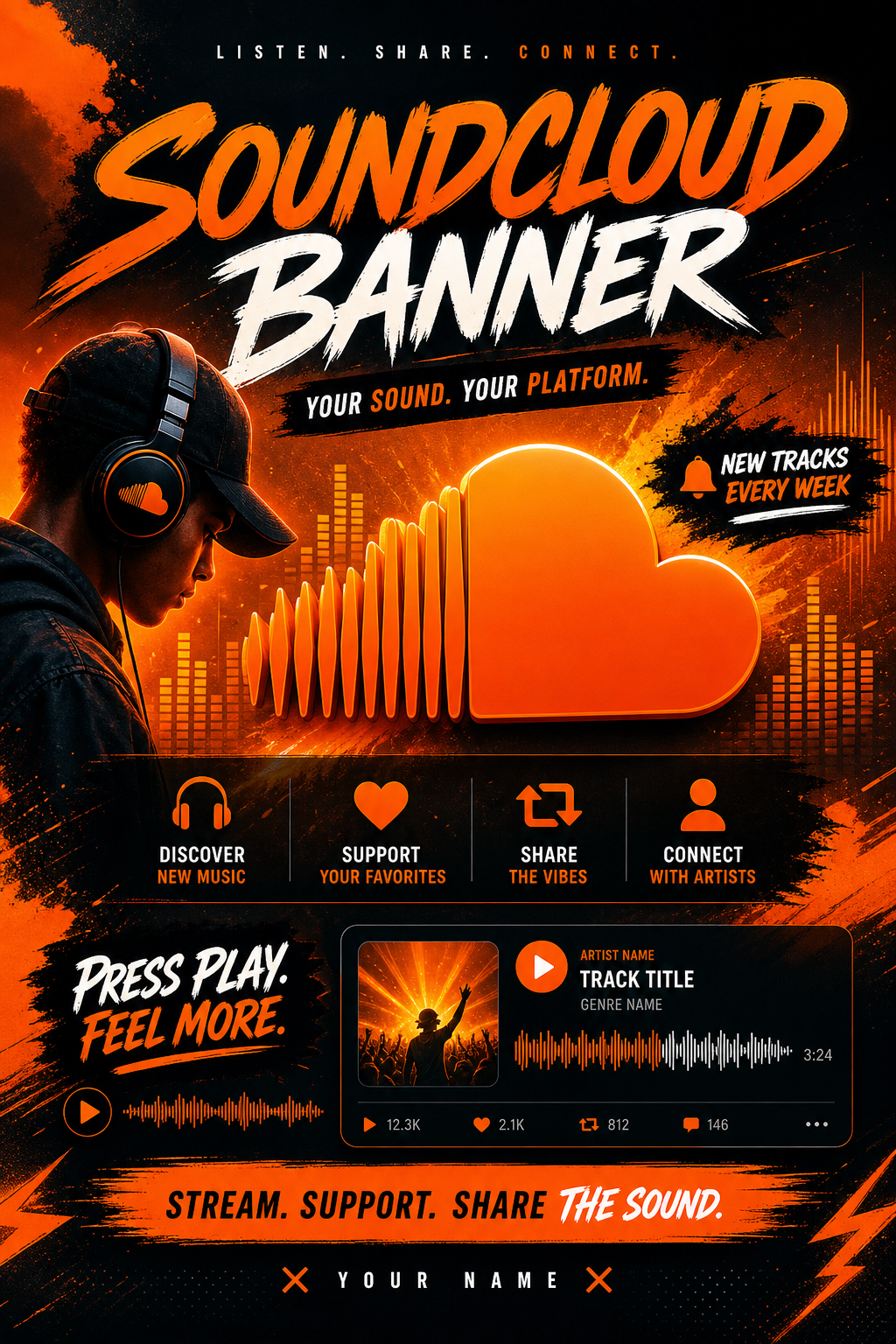 SoundCloud Banner — vibrant style web banner