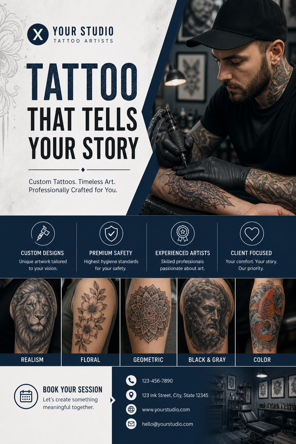 Tattoo Banner — corporate style web banner
