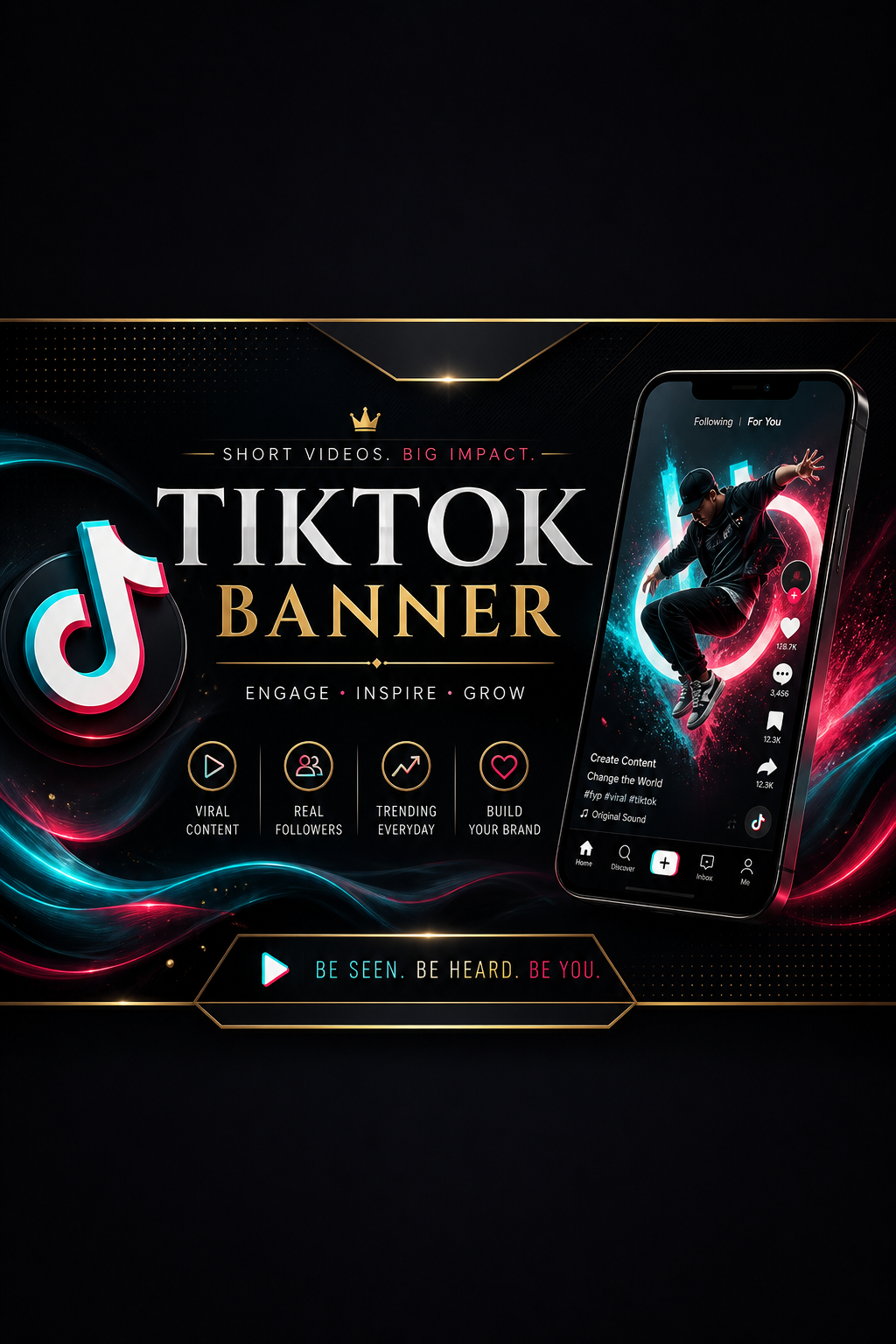 TikTok Banner — elegant style web banner