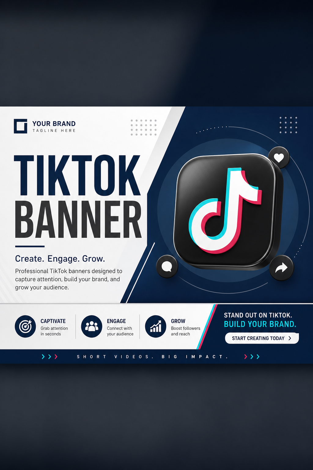 TikTok Banner — corporate style web banner