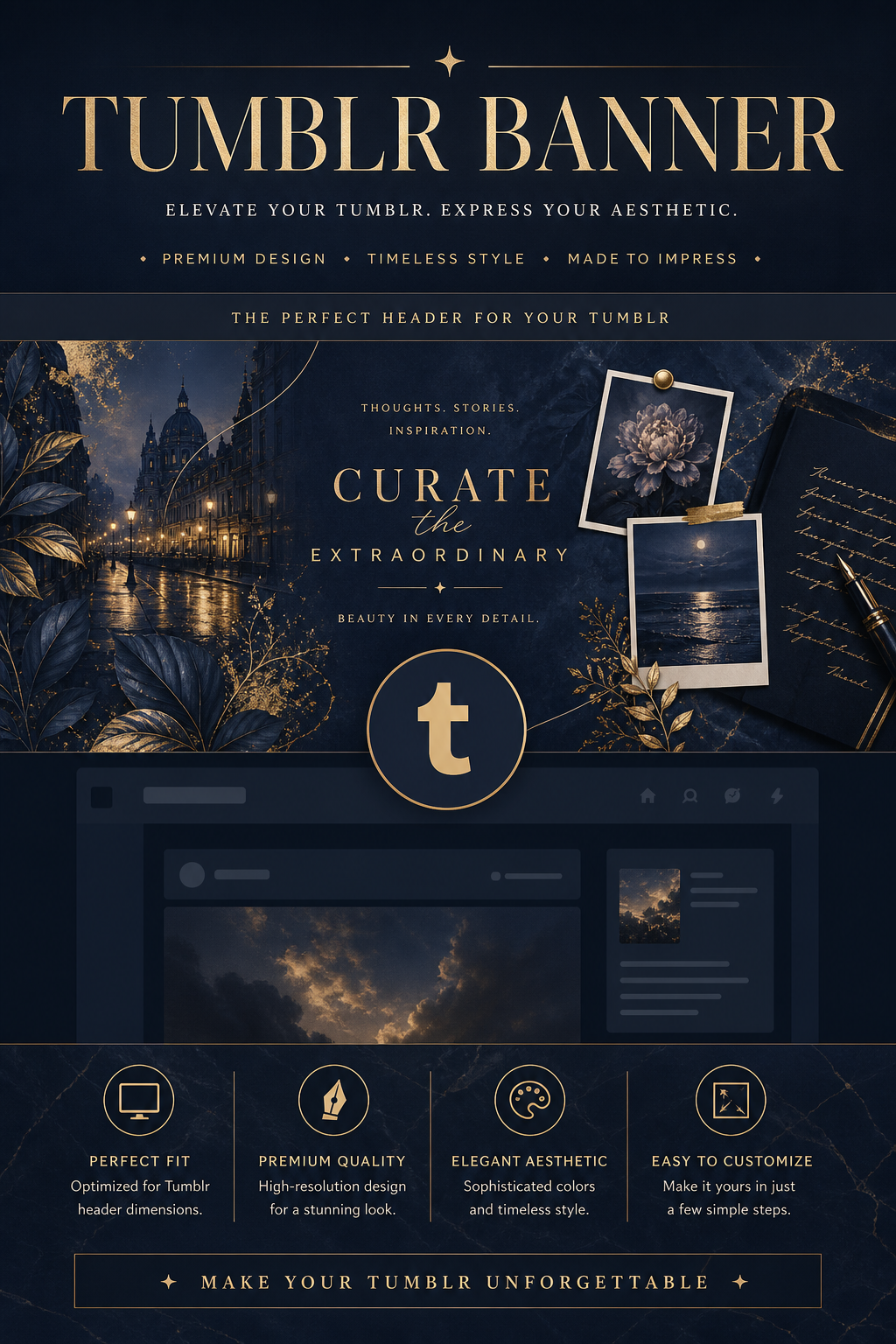 Tumblr Banner — elegant style web banner