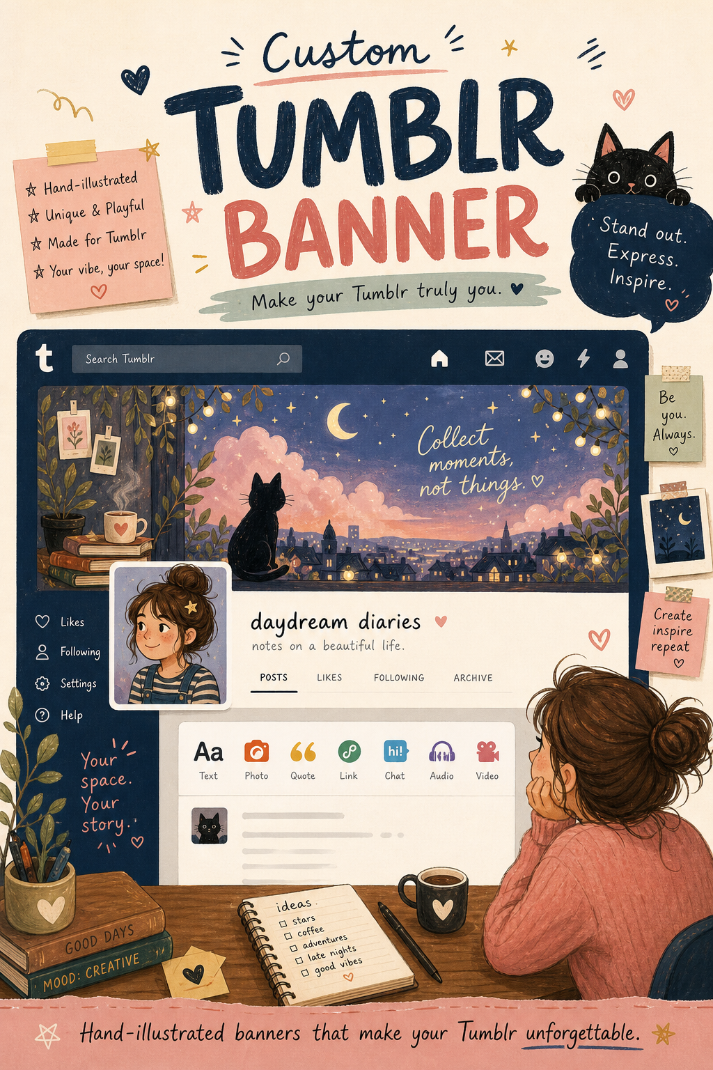 Tumblr Banner — illustration style web banner