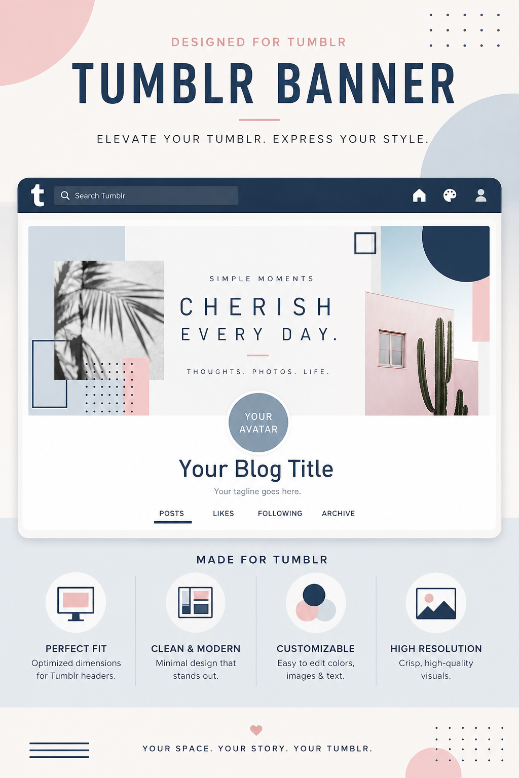 Tumblr Banner — modern style web banner