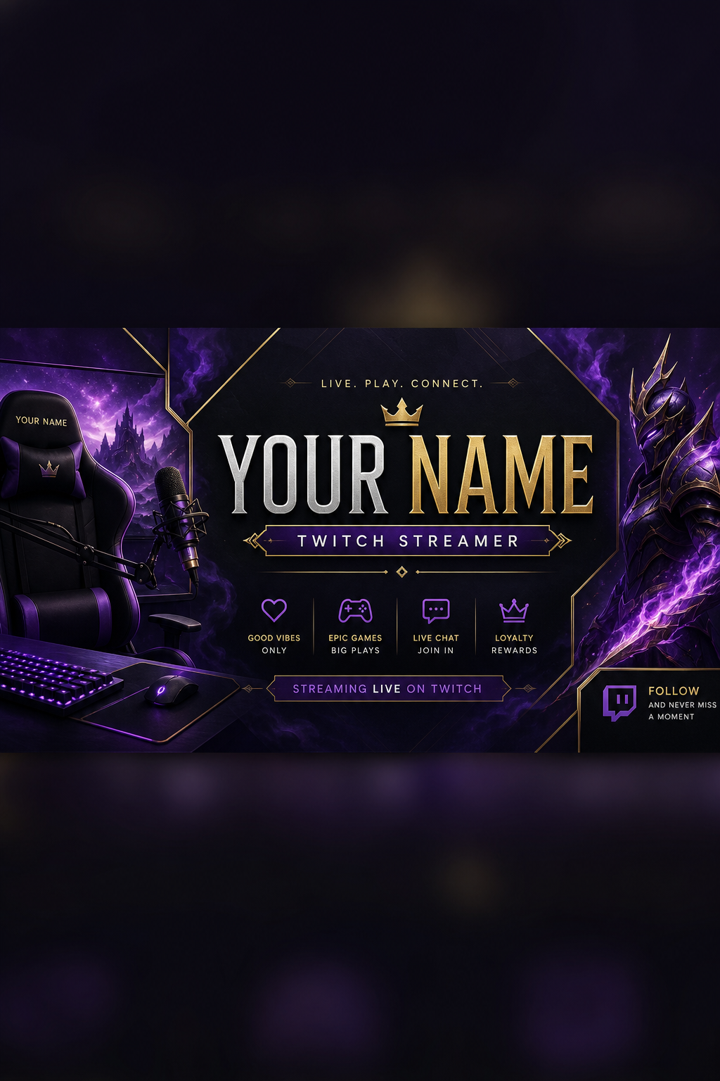 Twitch Banner — elegant style web banner