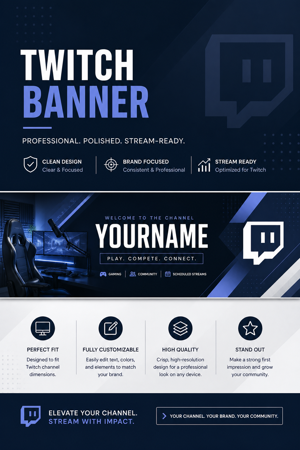 Twitch Banner — corporate style web banner