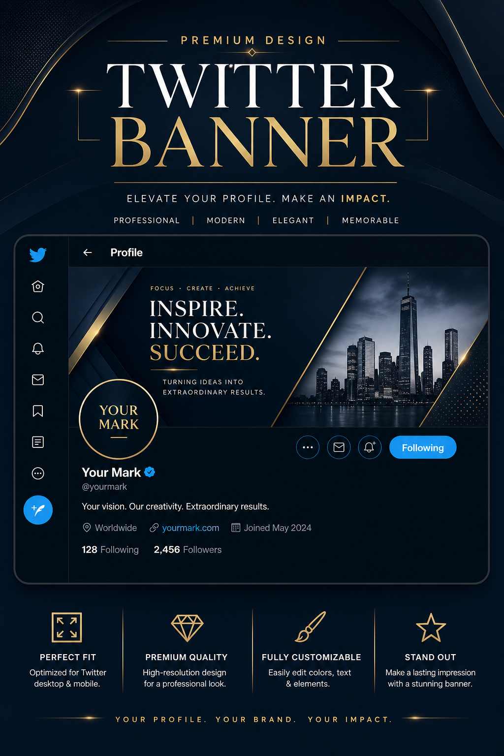 Twitter Banner — elegant style web banner