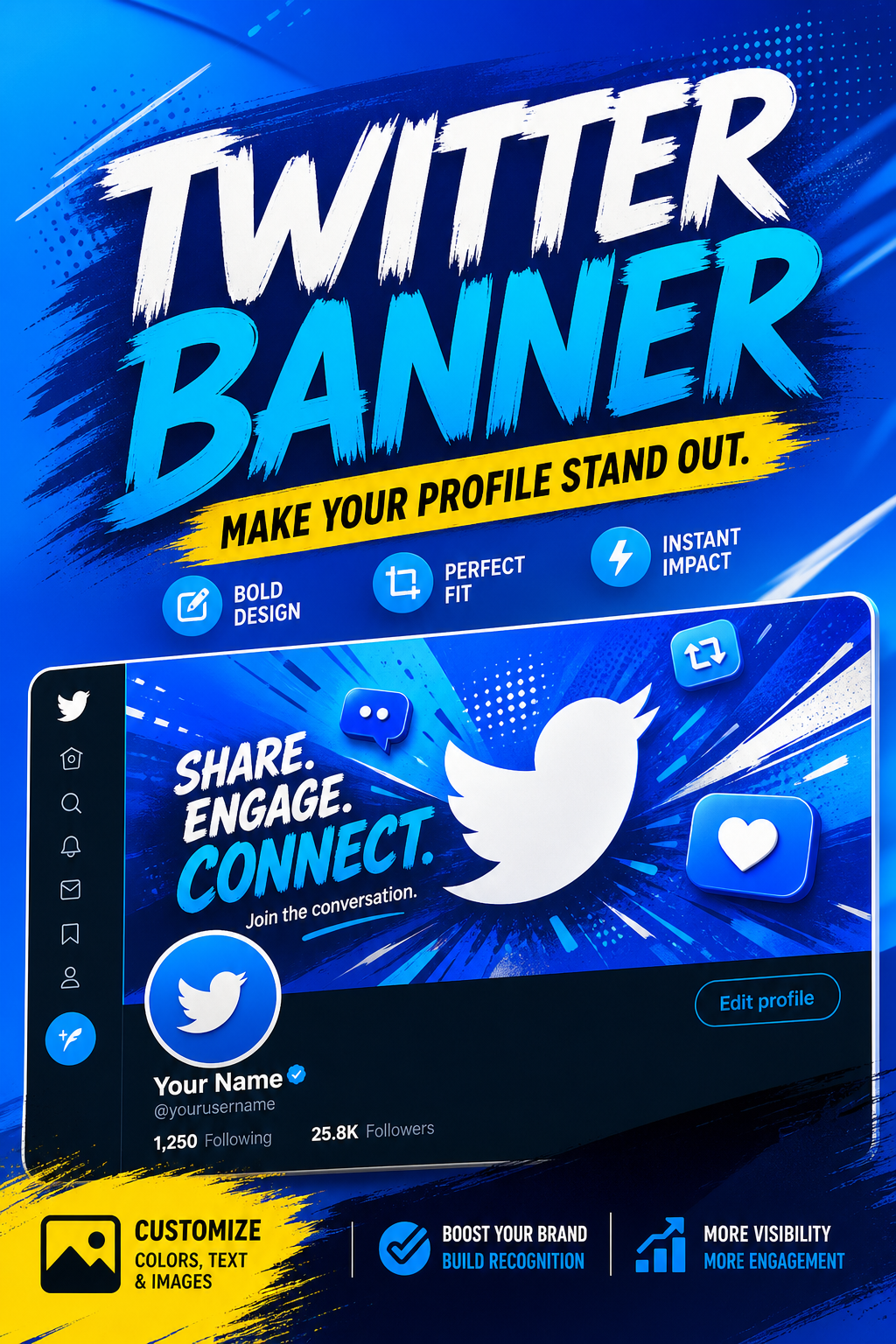 Twitter Banner — vibrant style web banner