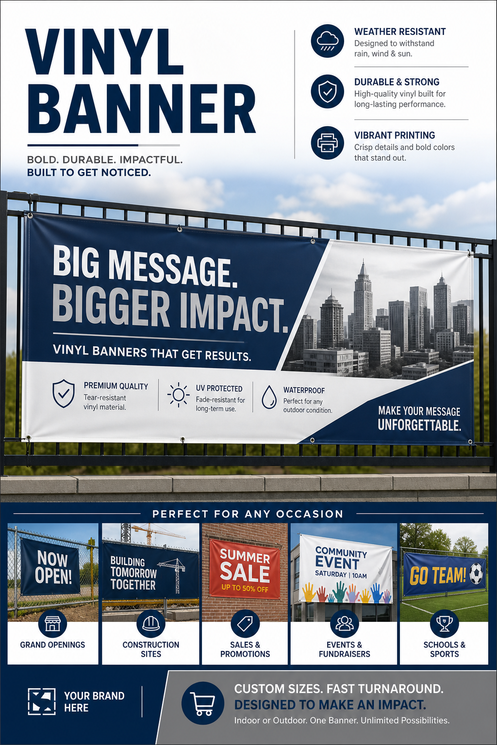 Vinyl Banner — corporate style web banner