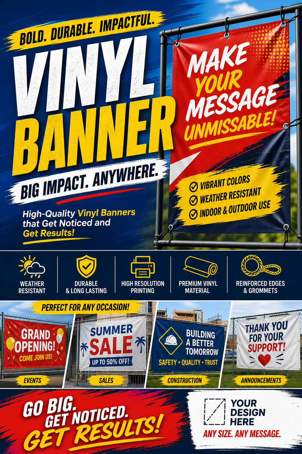 Vinyl Banner — vibrant style web banner