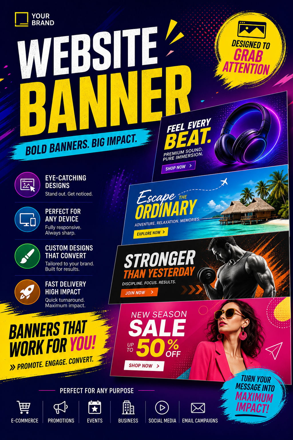 Website Banner — vibrant style web banner