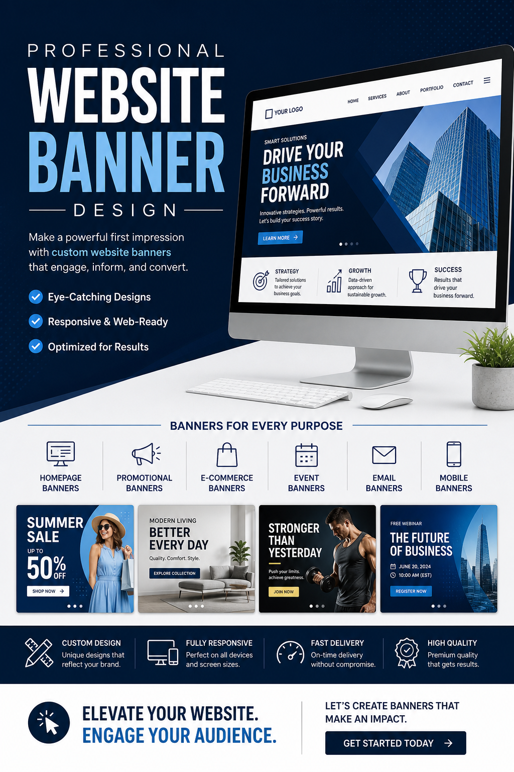 Website Banner — corporate style web banner