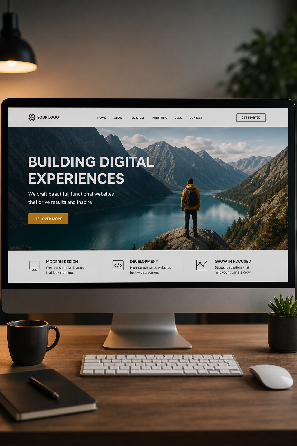Website Banner — photo-realistic style web banner