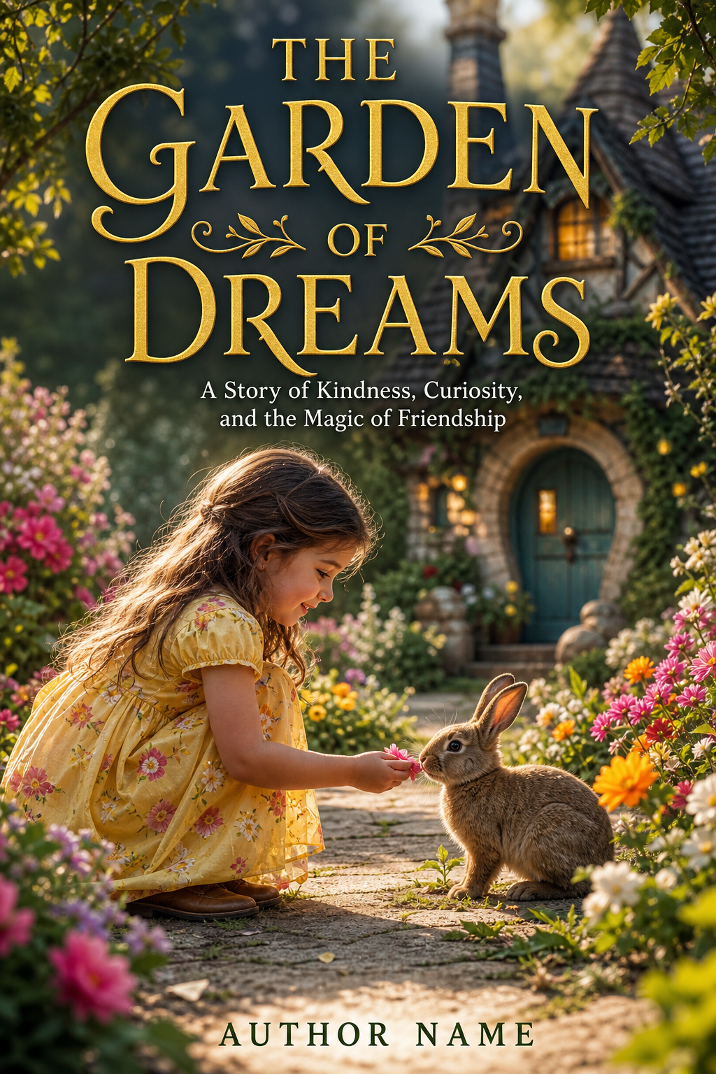 Children Book Cover — photo-realistic style book cover