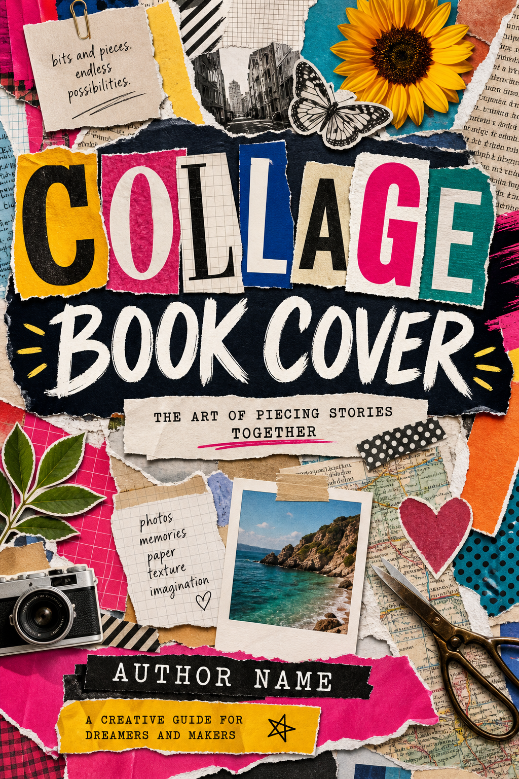 Collage Book Cover — vibrant style book cover