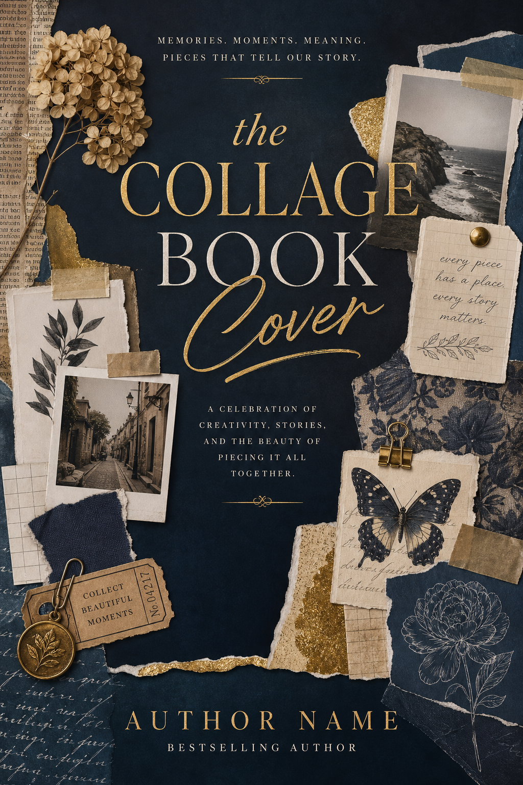 Collage Book Cover — elegant style book cover