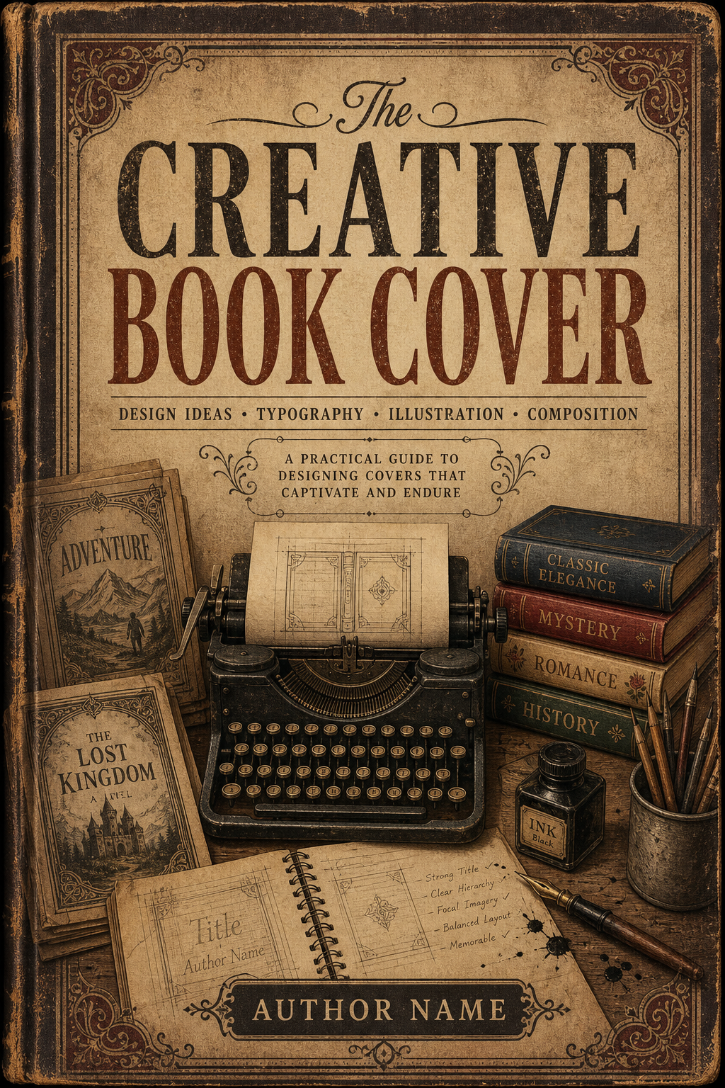 Creative Book Cover — vintage style book cover