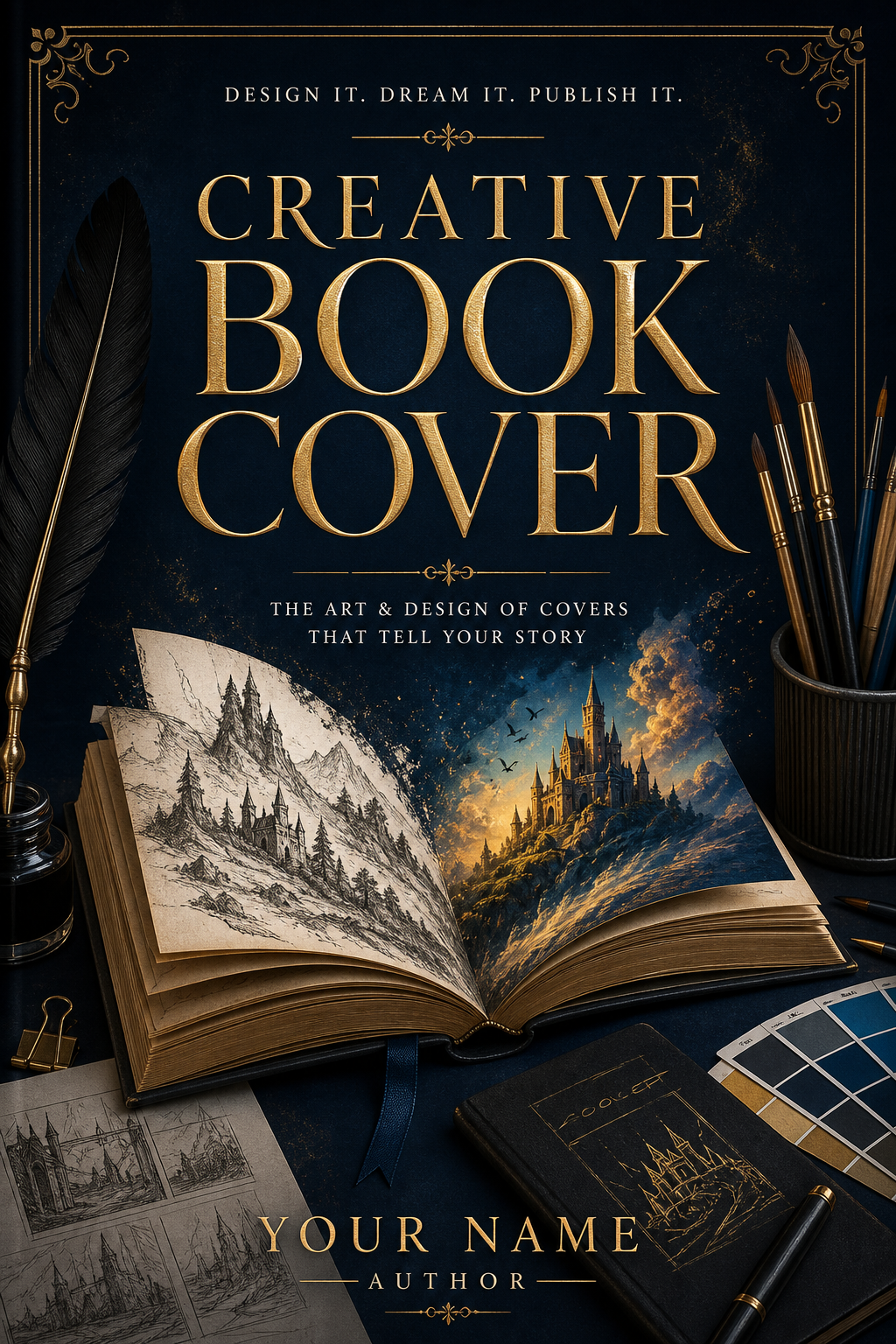Creative Book Cover — elegant style book cover