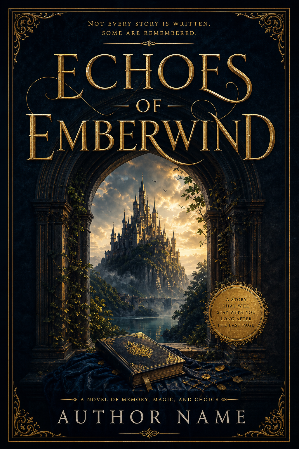 Fiction Book Cover — elegant style book cover