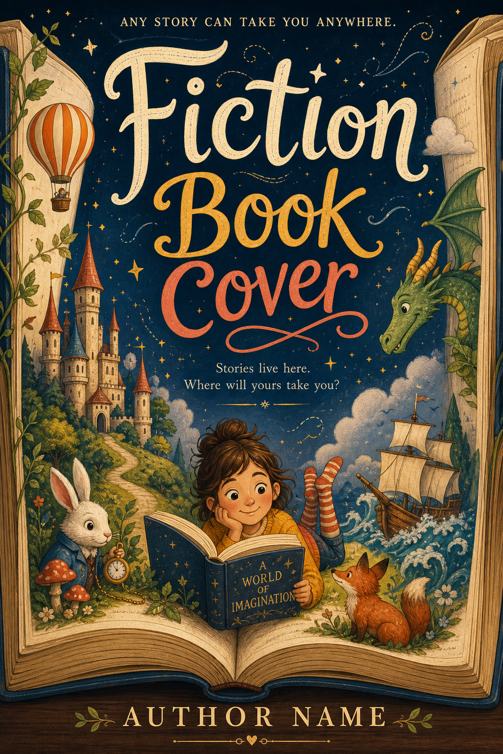 Fiction Book Cover — illustration style book cover
