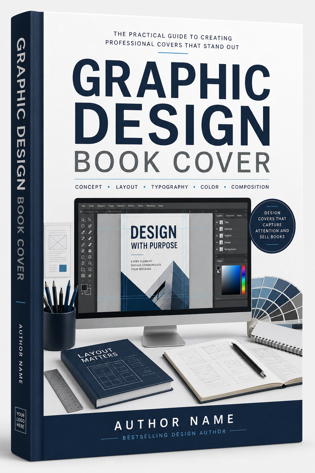 Graphic Design Book Cover — corporate style book cover