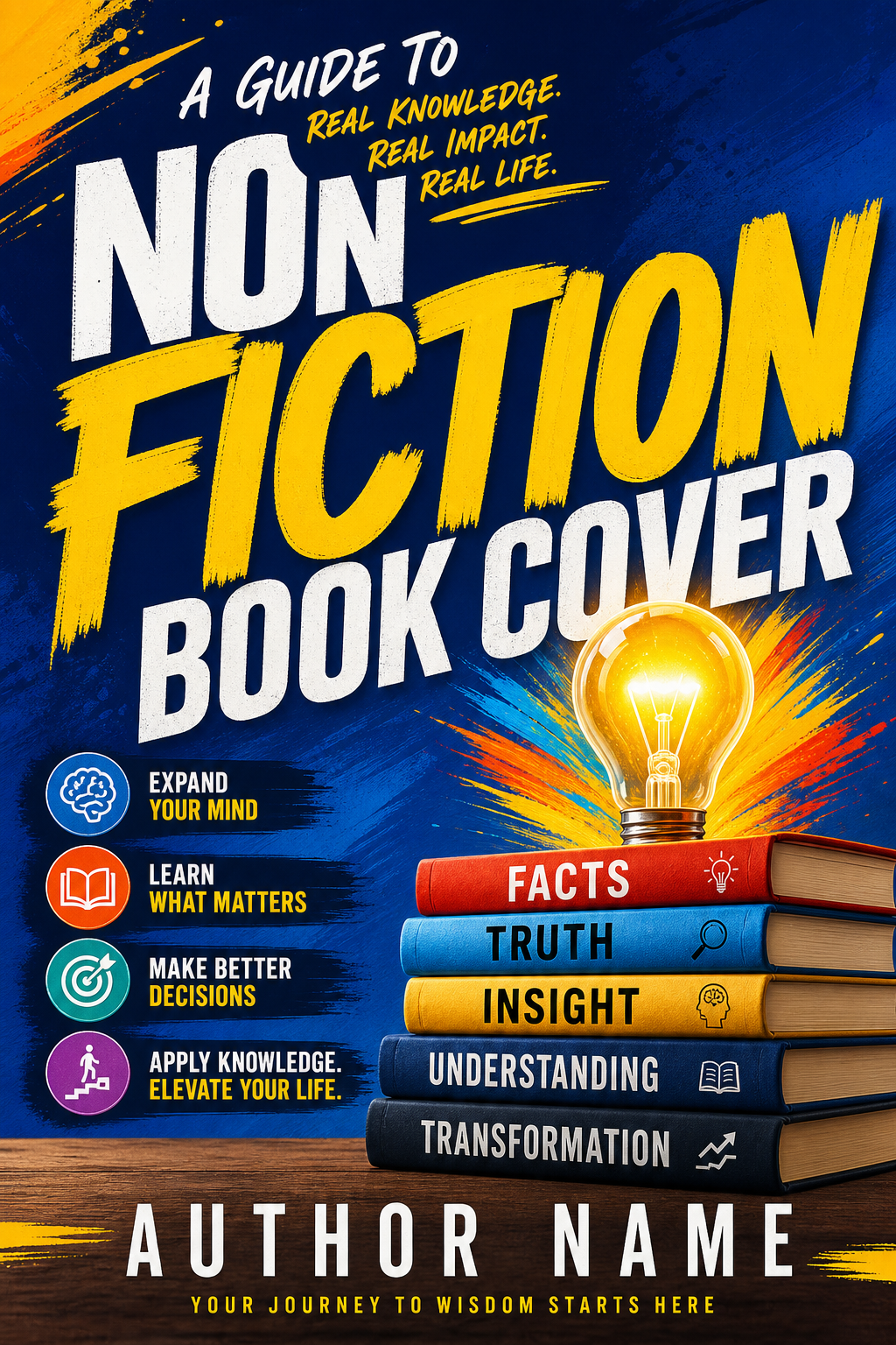 Non Fiction Book Cover — vibrant style book cover