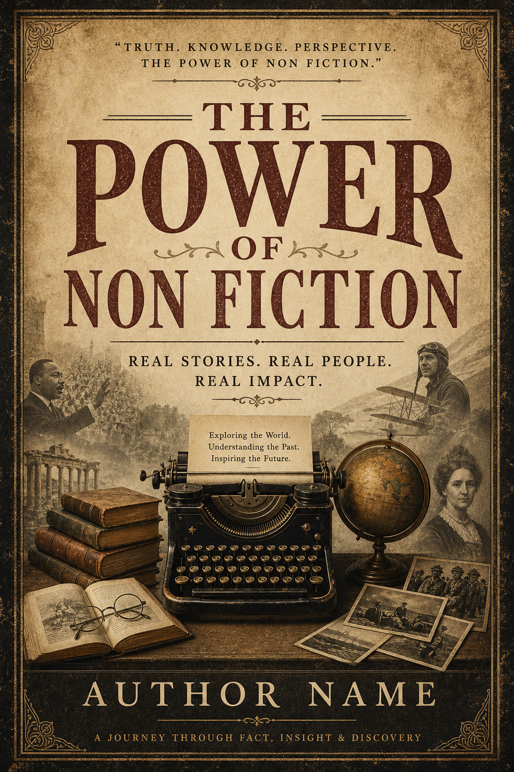 Non Fiction Book Cover — vintage style book cover