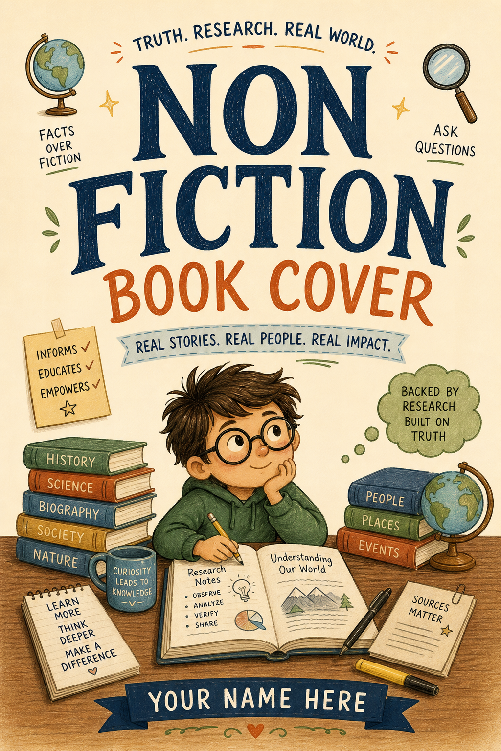 Non Fiction Book Cover — illustration style book cover